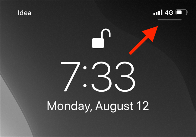 Swipe down from the top-right corner to access Control Center on iPhone