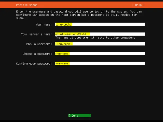 Profile-Setup-During-Ubuntu-22-04-Server-Installation