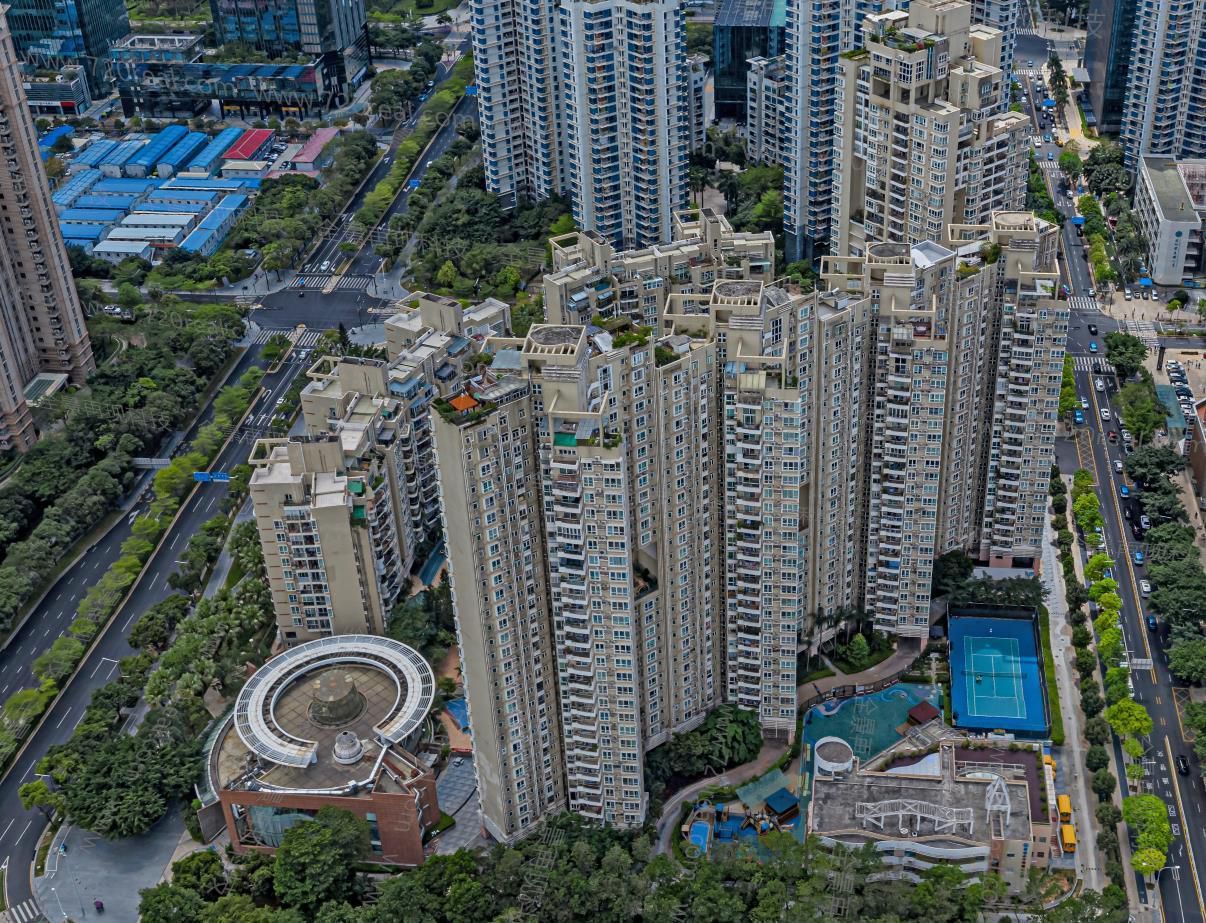 福田中心区20个楼盘航拍全景