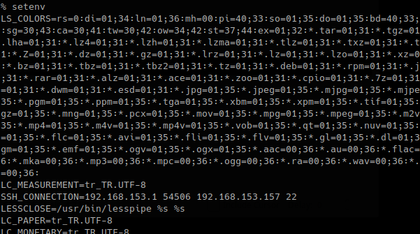 List All Environment Variables