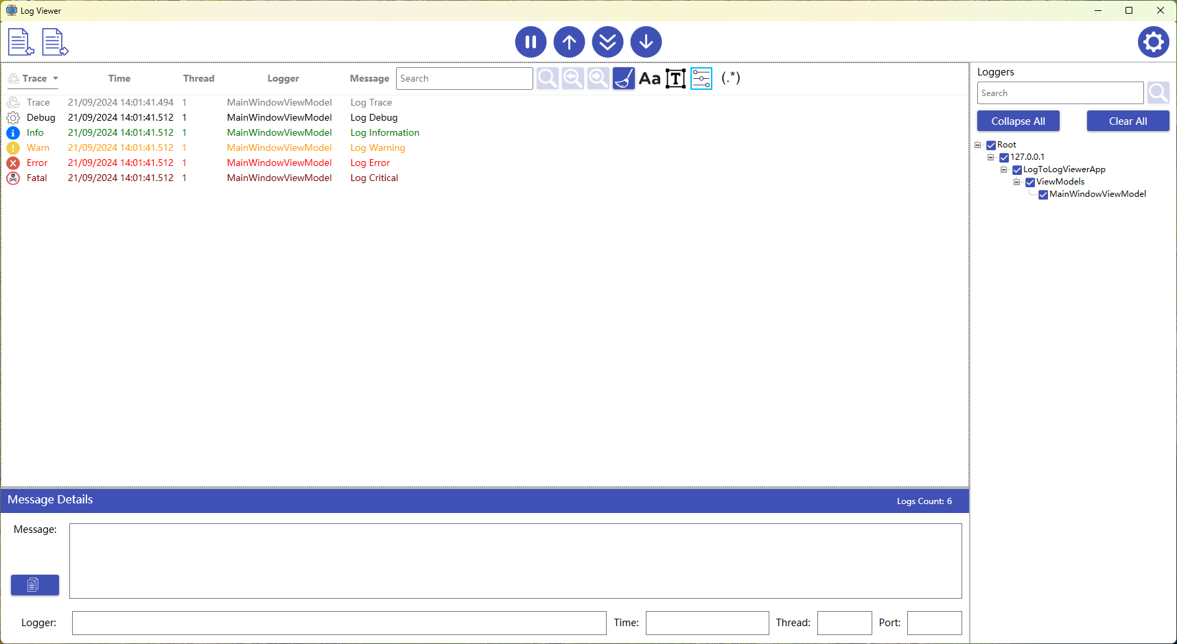 Wpf使用NLog将日志输出到LogViewer