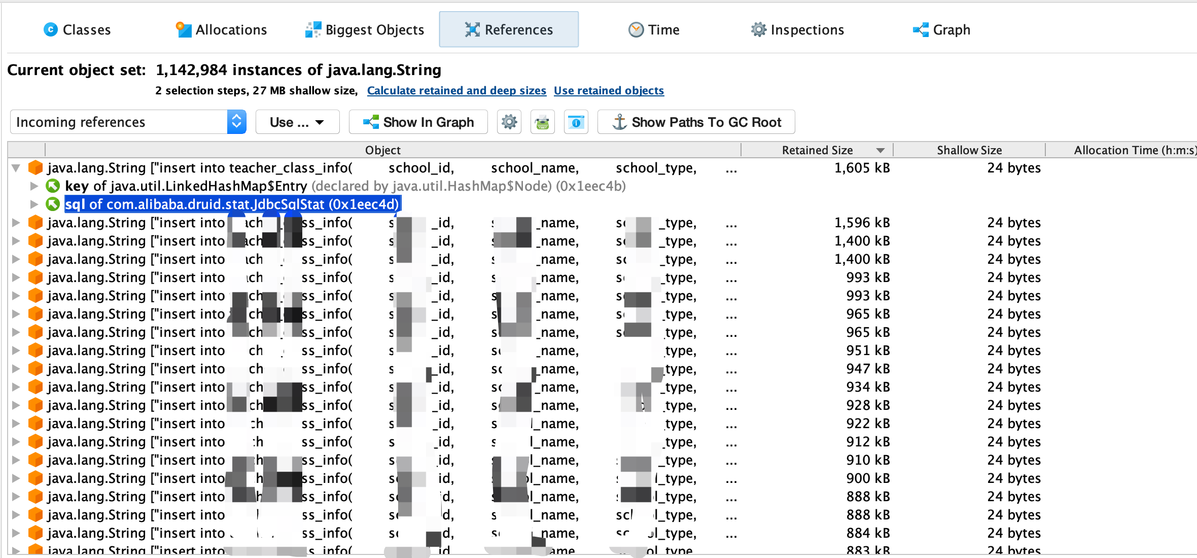 DRUID connection pool monitoring stat to memory leakage - Programmer Sought