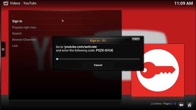 youtube-kodi-activate