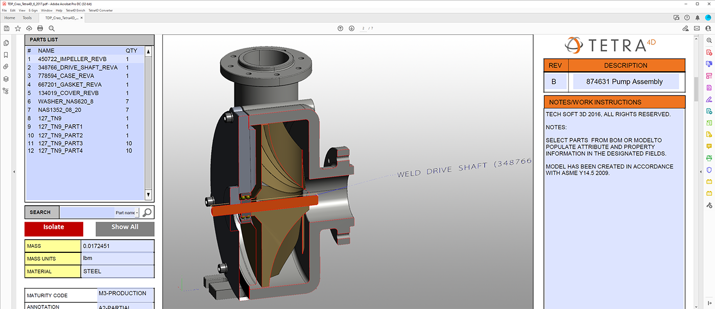 3D数据格式导出工具HOOPS Publish如何生成高质量3D PDF？