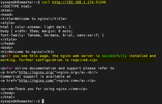 Curl-Command-Access-Nginx-Kubernetes