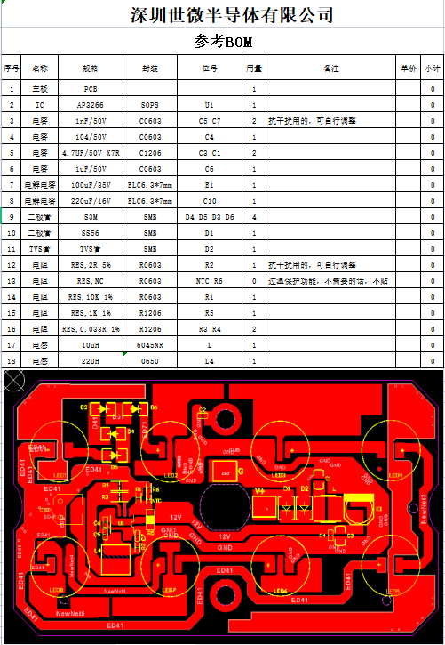 【AP3266】LED车灯照明方案 过EMC EMI 4-40V 3.6A 40大功率同步降压恒流