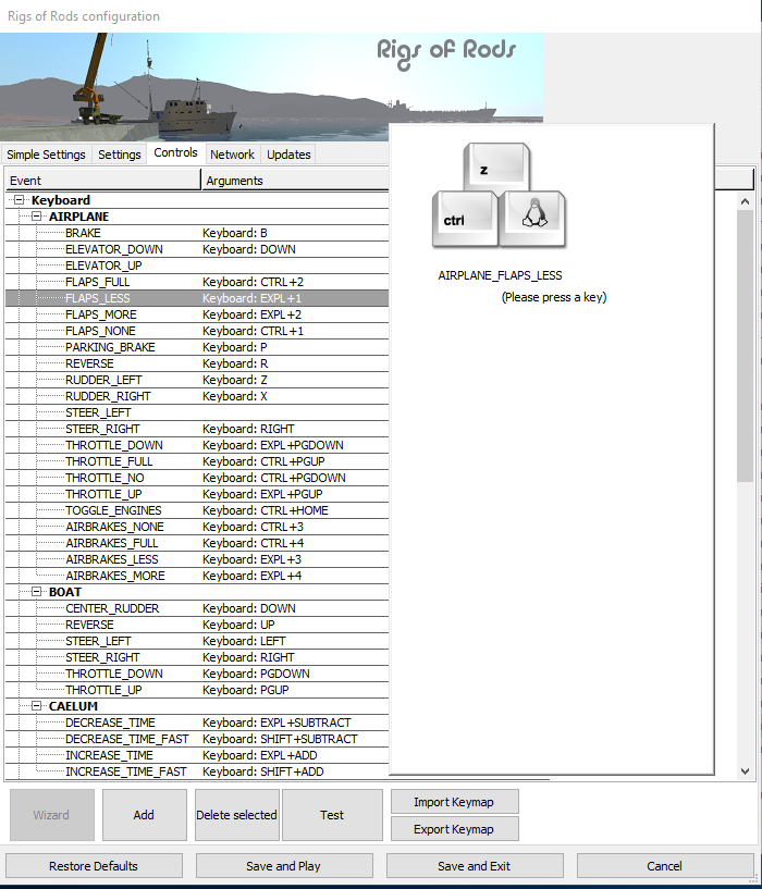 Rigs Of Rods Controls