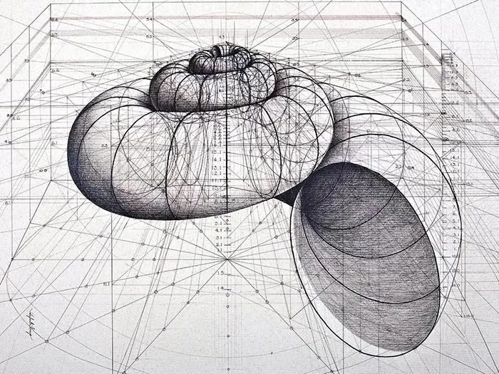 如何畫螺旋線他花40年時間用圓規畫1000張畫張張都是美的巔峰