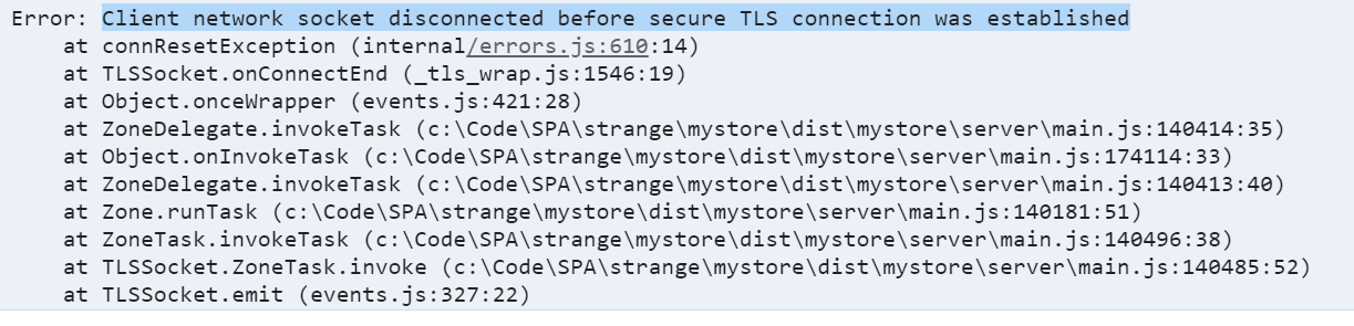 Client Network Socket Disconnected Before Secure Tls Connection Was  Established_Javascript_汪子熙-Devpress官方社区