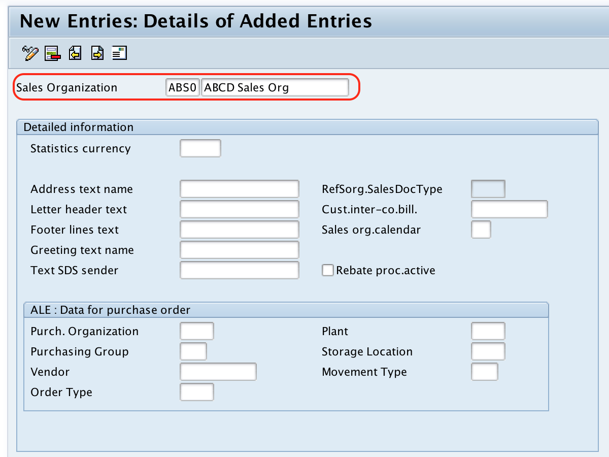 Create sales organization in SAP