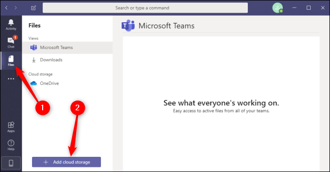 Teams Files Add Cloud Storage