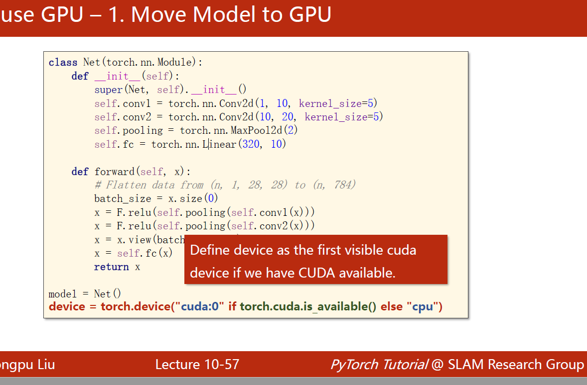 How to use GPU -1.Move Model to GPU