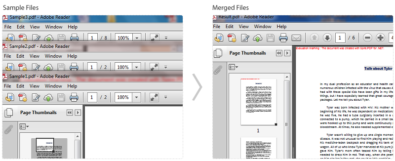 Spire.PDF for .NET【文档操作】演示：将多个 PDF 文件中的选定页面合并为一个