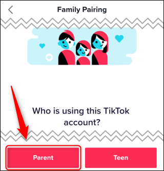 Tap "Parent."