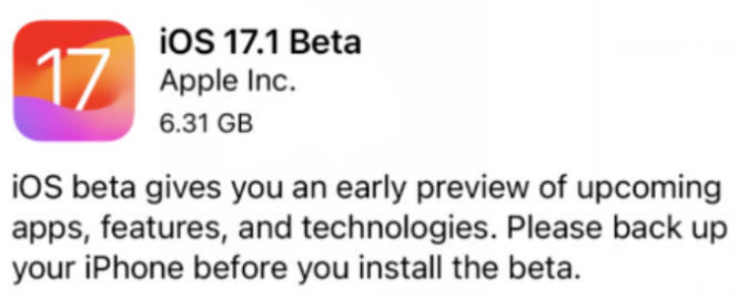 iOS17.1beta