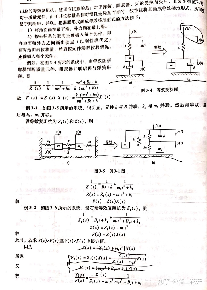 输入量,相对位移(s)作为输出量,分别居于电路元件的电压和电流的位置