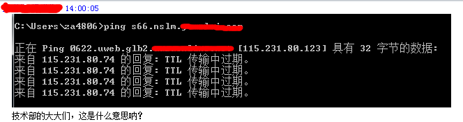 解决ping域名时出现“TTL传输中过期”的问题