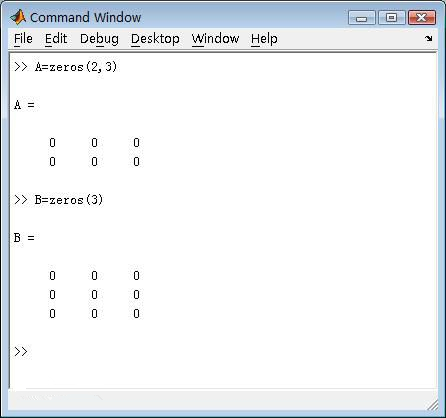 matlab中zeros什么意思,MATLAB中zeros表示表示什么意思