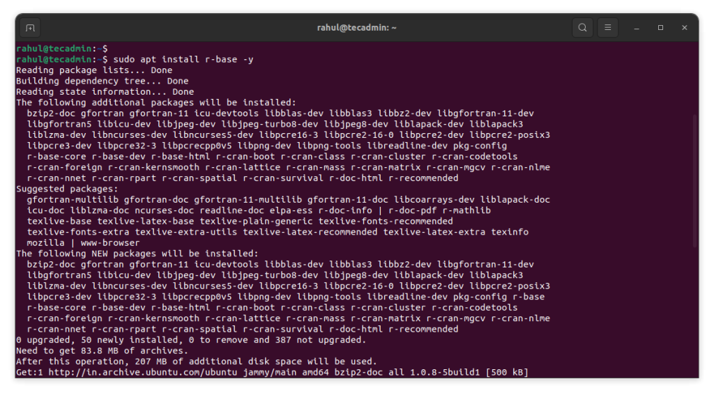 Installing R on Ubuntu