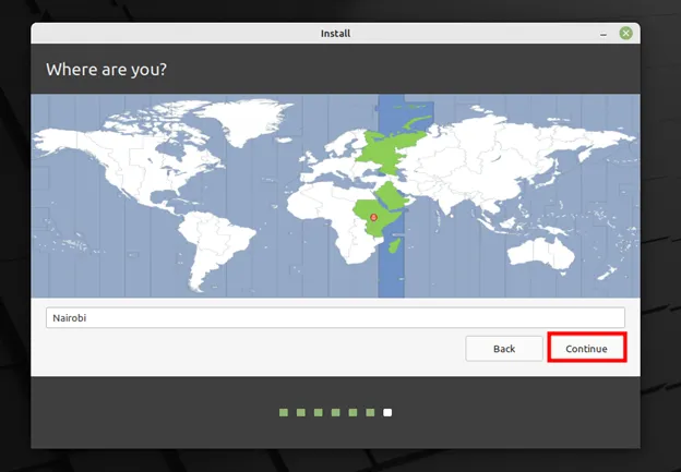 Geographical-Location-for-LinuxMint21-Installation