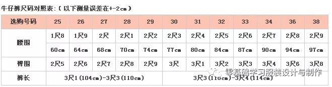 照片尺寸大小對照表男士女士褲子尺寸對照表美國褲子尺碼換算