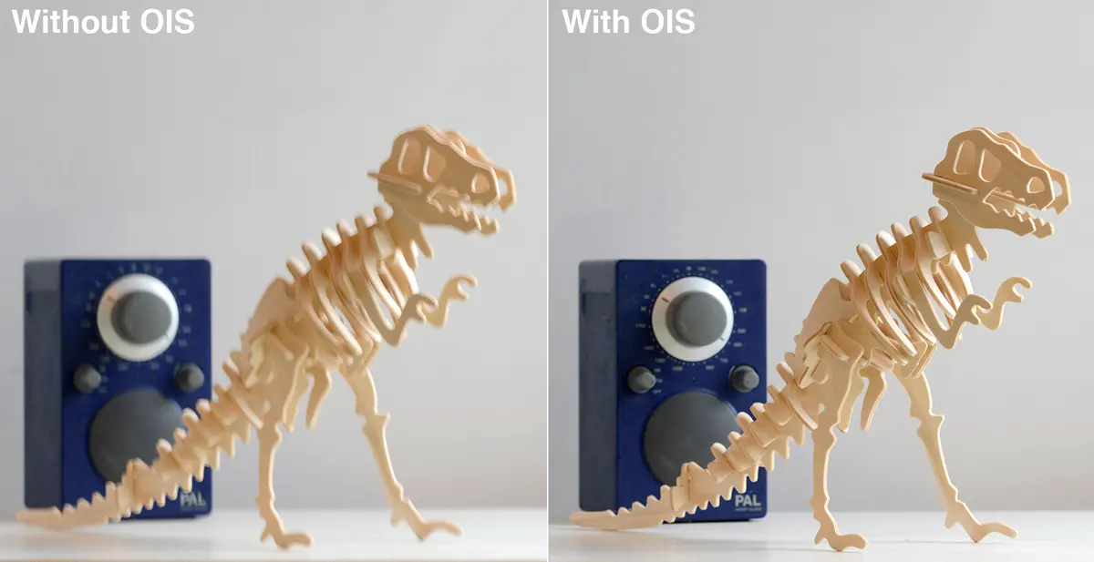 The image above demonstrates the impact of the OIS system on photography