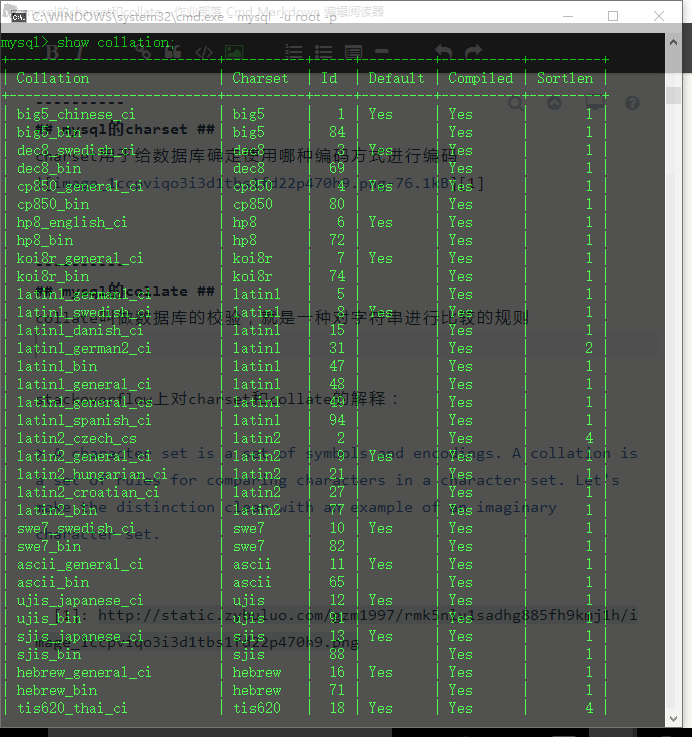 mysql collate mysql collate