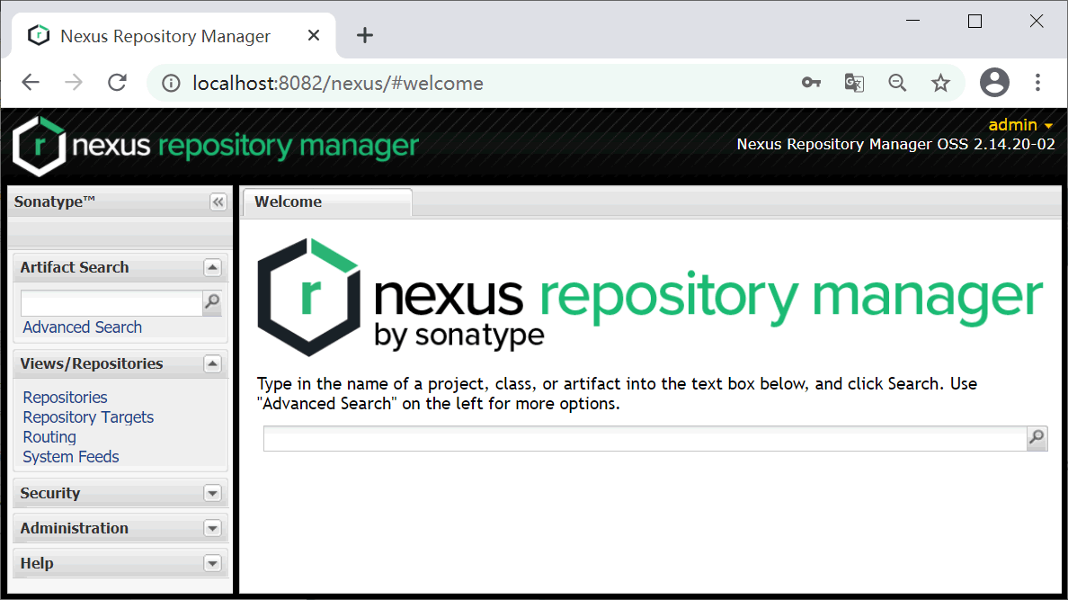 Nexus 2 へのログインに成功しました