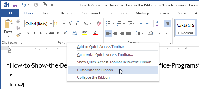 01_selecting_customize_the_ribbon
