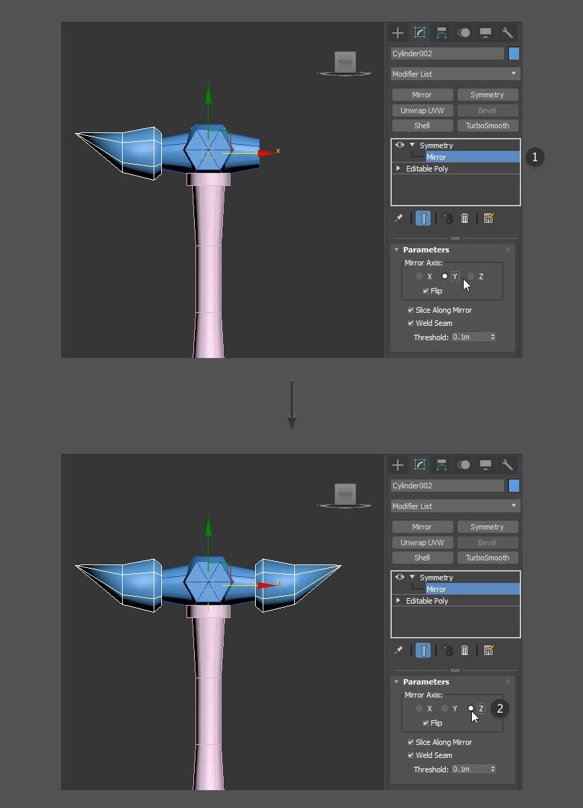 use symmetry modifier