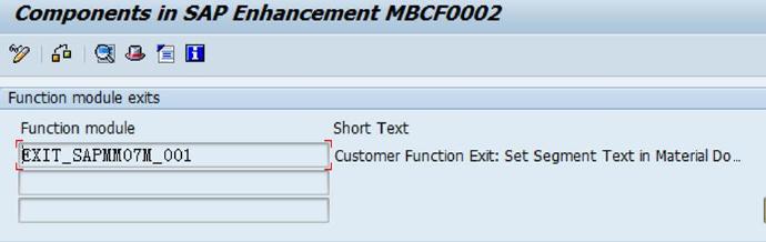 物料移动出口：MBCF0002