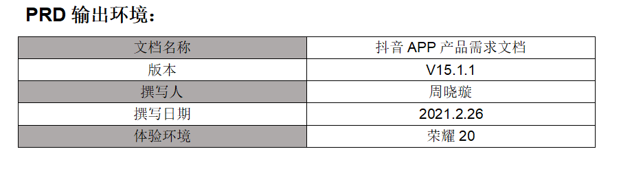 PRD：抖音APP产品需求文档
