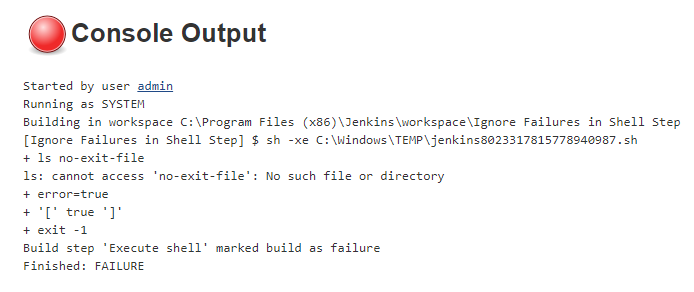 返回值被忽略_Jenkins Tips 001: 忽略 Shell 步骤中的故障