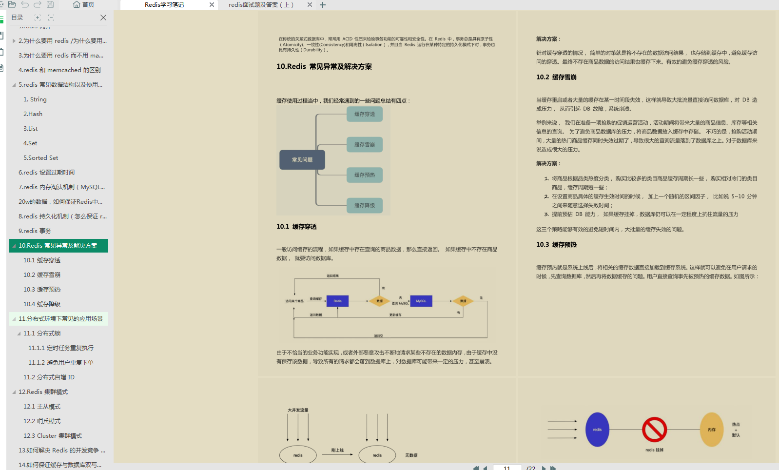 面试败给Redis？一次性给你总结：高频面试+学习笔记+思维导图等