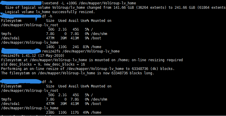 /dev/mapper/VolGroup-lv_root爆满两种可能与及root和home分区扩容