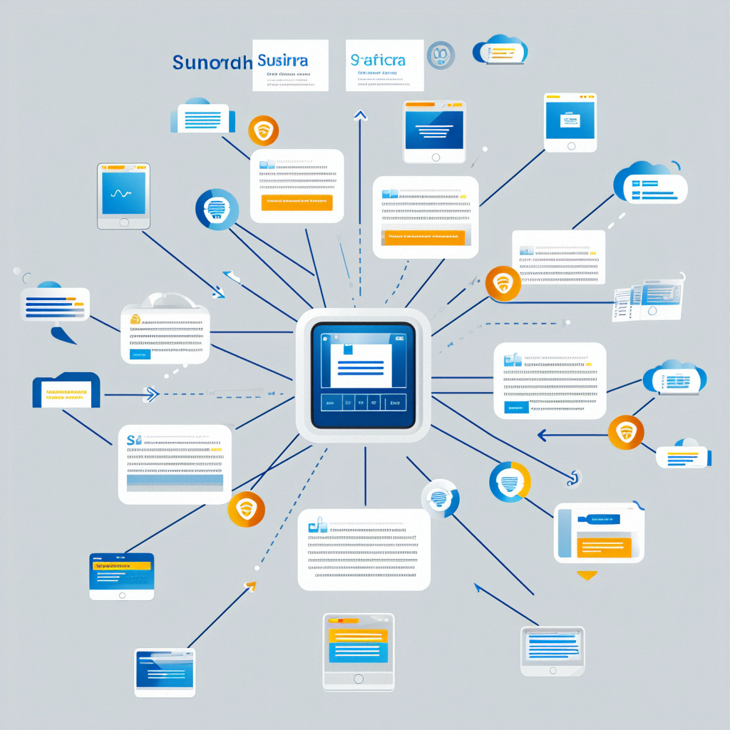 图示：使用Web Service 技术实现跨平台数据交换与业务集成的具体示意图