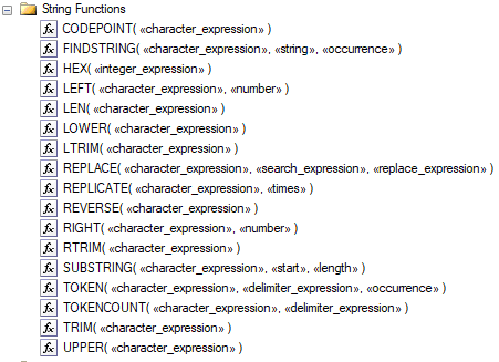 ssis 表达式,操作符和函数