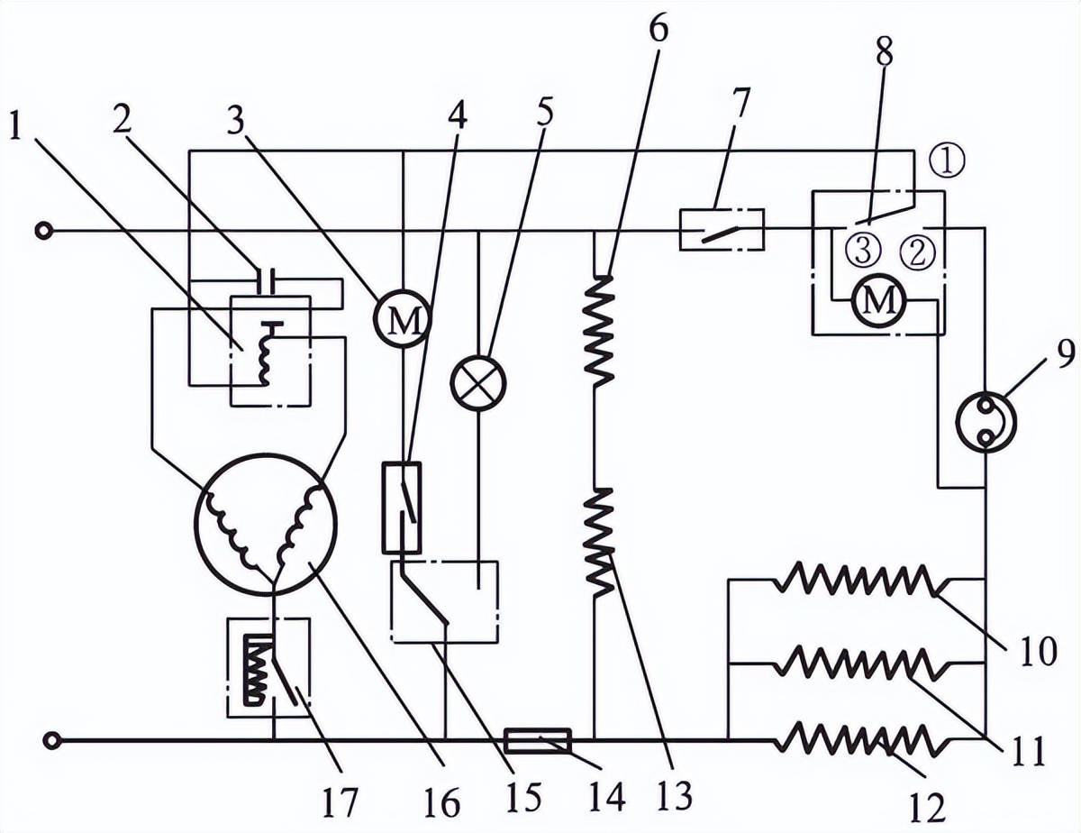 电冰箱电路图初中物理图片