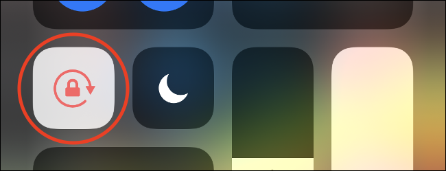 The Portrait Mode Lock icon in Control Center.