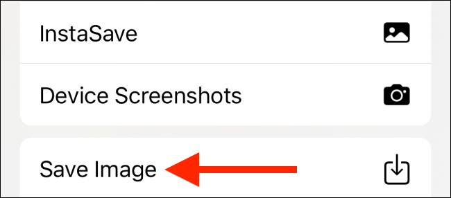 Tap "Save Image."