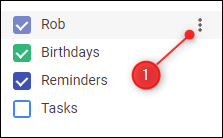 The calendar options