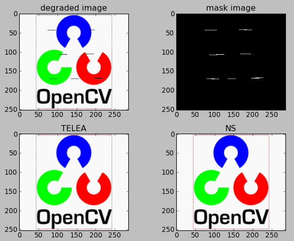 【Python】OpenCV中的cv2.inpaint()函数