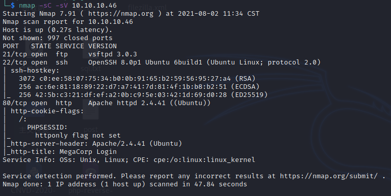 HackTheBox-Vaccine