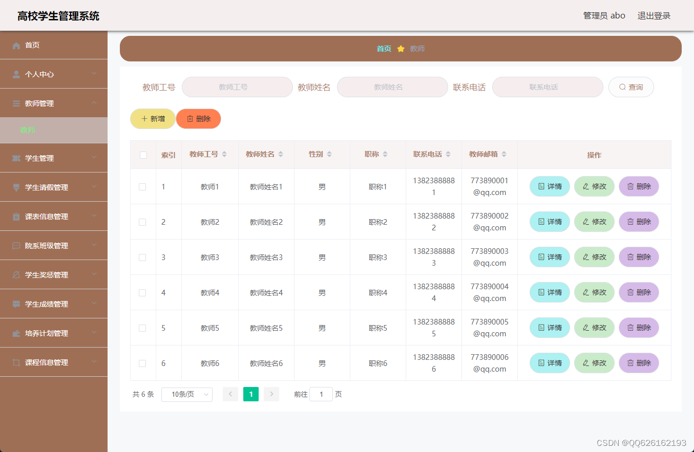 ssm412高校学生管理系统0