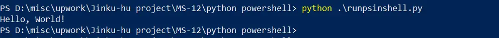 从 Python 程序中运行 PowerShell 脚本