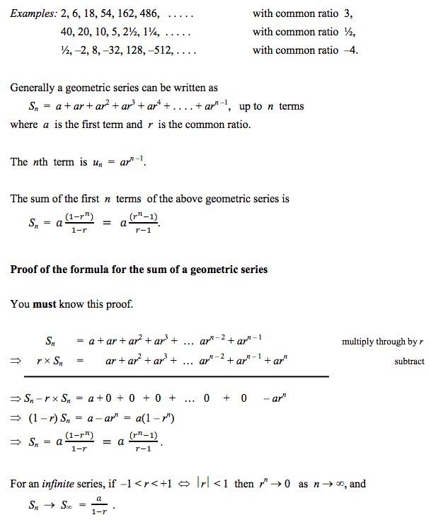 a-level数学例题解析及练习 geometric series_geometric series t1