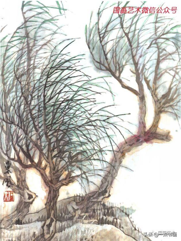 用计算机如何画柳条,柳树画法初级进阶教程-CSDN博客