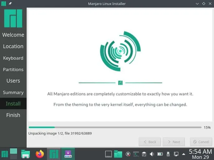 Manjaro21-Installation-Progess