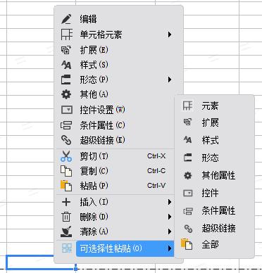 單元格部分屬性複用