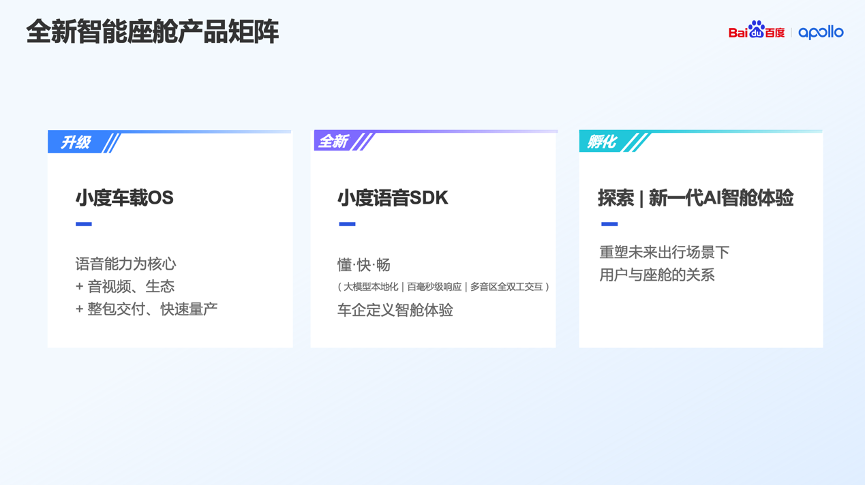 亮剑「驾舱」产品矩阵，百度要做智能化「卷王」